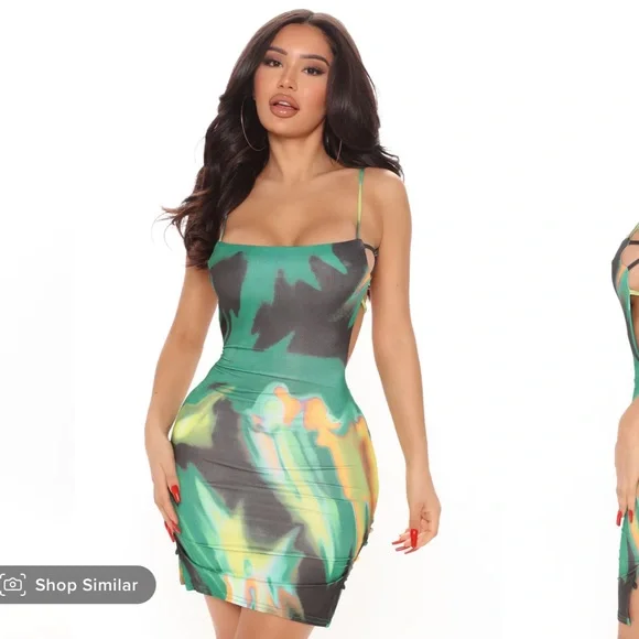 Fashion Nova | Dresses | Fashion Nova Green Dress | Poshmark